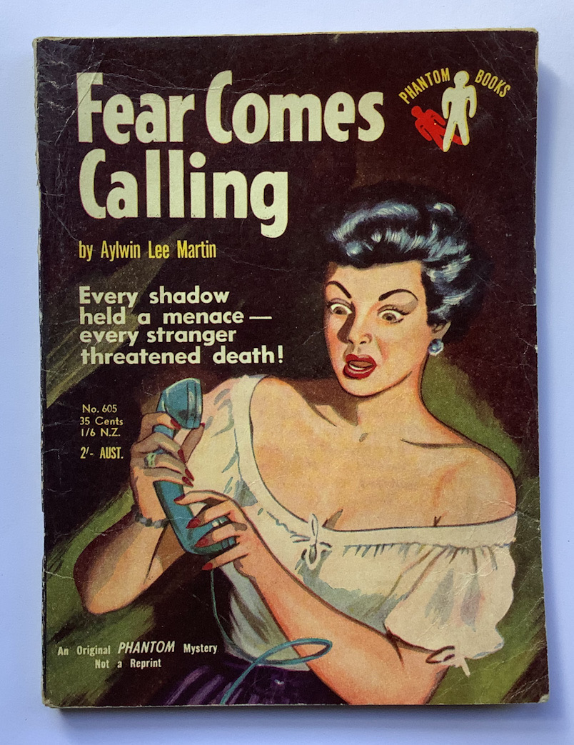 FEAR COMES CALLING crime pulp fiction book by Aylwin Lee Martin 1954